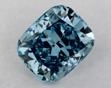 IGI 1.02 Carat Fancy Vivid Blue-VVS2 Cushion Modified Cut Lab-Grown Diamond